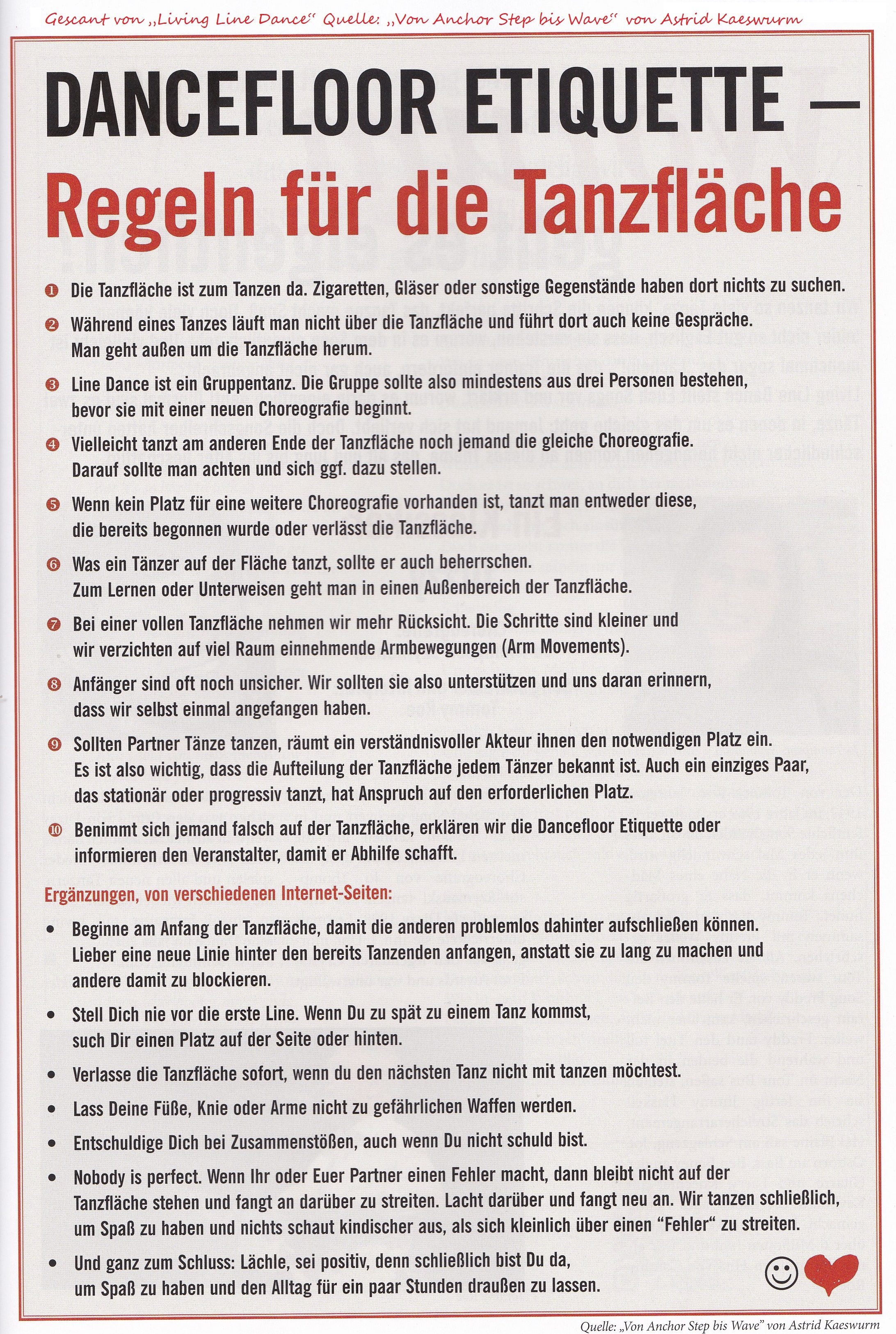 Dancefloor Etiquette